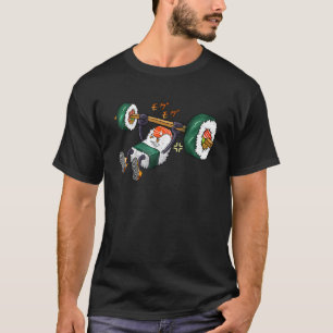 T-shirt Sushi drôle de levage de poids gym fitness hommes