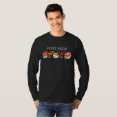 T-shirt Sushi Gang Tシャツ (白文字) (Devant entier)