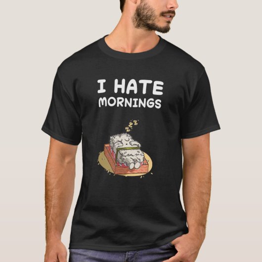 T-shirt Sushi Hate Mornings Nap Sleep Nap Pajama Ni (Devant)