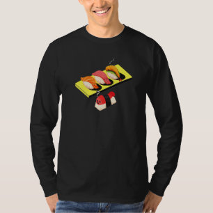 T-shirt Sushi Japonais Mangeur de Sushi Wasabi Foodie
