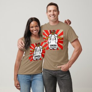 T-shirt Sushi Maneki Neko ? Samurai