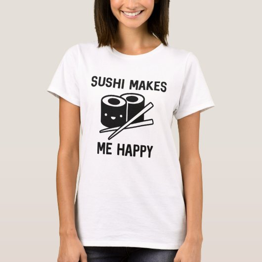 T-shirt Sushi Me Rend Heureux (Devant)