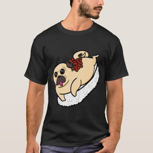 T-shirt Sushi Pug (Devant)