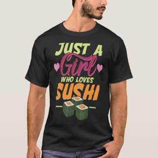 T-shirt Sushi Roll Japonaise Nourriture Filles Femmes Sush