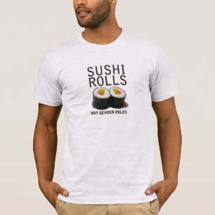 T-shirt Sushi Rolls Non Rôles Sexes