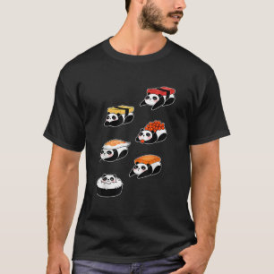 T-shirt Sushi Sashimi de l'ours panda Cuisine japonaise
