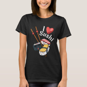T-shirt Sushi Sashimi Japonais Unique Moderne Soja J'Aime