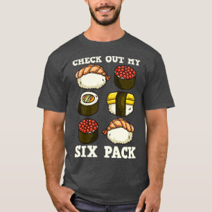 T-shirt Sushi Six Pack Japonais Kawaii