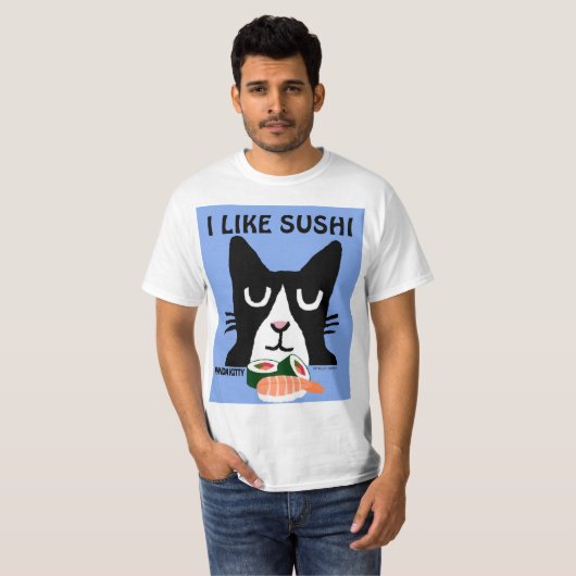 T-shirt SUSHI, T-shirts TUXEDO Panda Kitty (Devant entier)