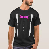 T-shirt Suspendants de Cravate de Bow rose Cummerbund Crav (Devant)