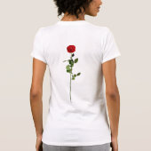 T-shirt Suspendre et sentir la citation d'inspiration Rose (Dos)