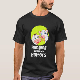 T-shirt Suspendu Avec Mes Génisses Vêtements Art Éleveur D