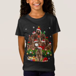 T-Shirt Sussex Spaniel Noël Arbre Lumières Drôle Chien Xma
