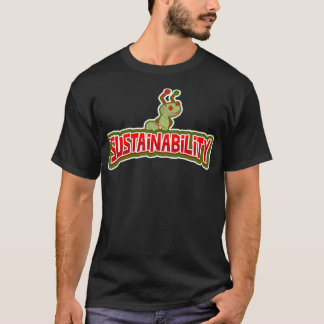 T-shirt Sustainability Happy Green Ant With Red Eyes And S