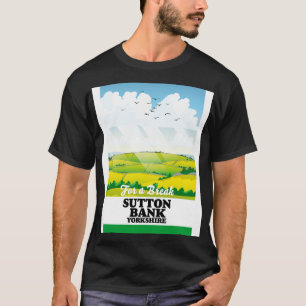 T-shirt Sutton Bank yorkshire affiche voyage