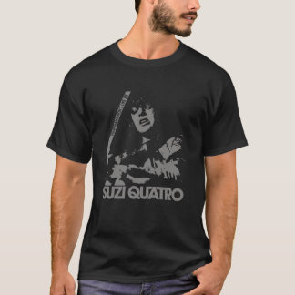 T-shirt Suzi Quatro Pics Style 2 gris noir