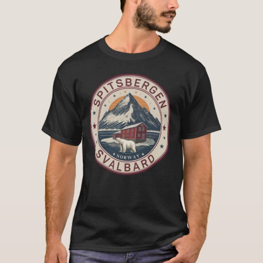 T-shirt Svalbard Spitsbergen Ours polaire artistique, Norv (Devant)