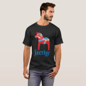 T-shirt Sverige Suède Dala Horse Dalecarlienne Hors (Devant entier)