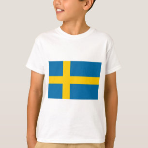 T-shirt Sveriges Flagga - Drapeau suédois