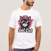 T-shirt Swagger de chat cool (Devant)