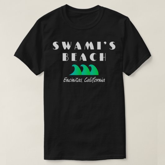 T-shirt Swamis Beach Encinitas California Surf (Design devant)