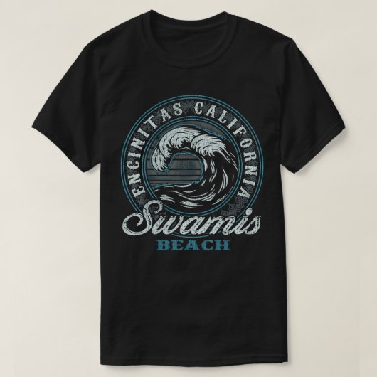 T-shirt Swamis Retro Wave Circle Beach Cadeau (Design devant)
