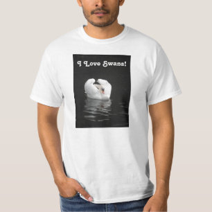 T-Shirt Swan Natation, I Love Swans