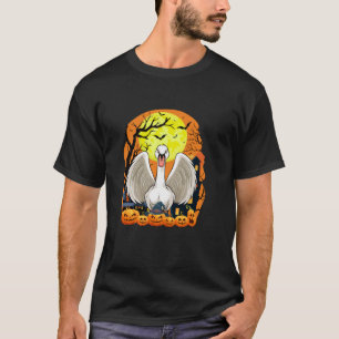 T-shirt Swans avec Citrouille drôle Effrayant Halloween Pa