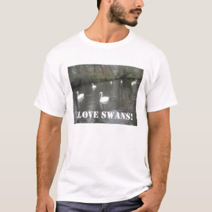 T-Shirt Swans nager, I Love Swans
