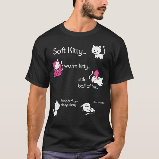 T-shirt Swarn doux Kitty peu de boule Kitty somnolent (Devant)