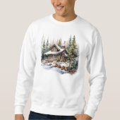 T-shirt sweat pour cabane d'hiver (Devant)