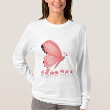 Sweat-shirt à motif de papillon rose mignon