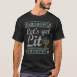 T-shirt Sweater Hanoukka laide obtenons Lit Menorah juif<br><div class="desc">Un Chandail Hanoukka Laid Lit Menorah Juif.</div>