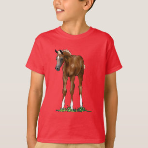 T-shirt Sweatshirt à capuchon d'enfants de poulain Arabe