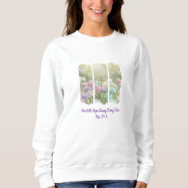 T-shirt/sweatshirt. Borstelstreek Bloemenpatroon. Trui