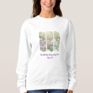 T-shirt/sweatshirt. Borstelstreek Bloemenpatroon. Trui
