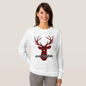T-shirt Sweatshirt de Buffalo Plaid Christmas Reindeer (Devant entier)