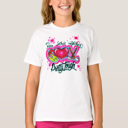 T-shirt Sweatshirt de hockey Peace Love (Devant)