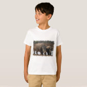 T-shirt Sweatshirt d'enfants Rhinos noirs (Devant entier)