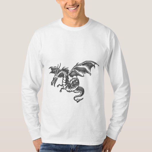 T-shirt Sweatshirt Dragon foncé (Devant)