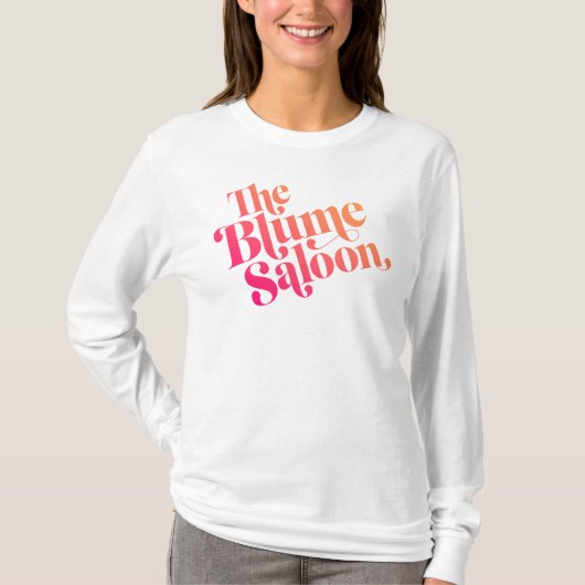 T-shirt Sweatshirt Slouchy de logo (blanc) (Devant)