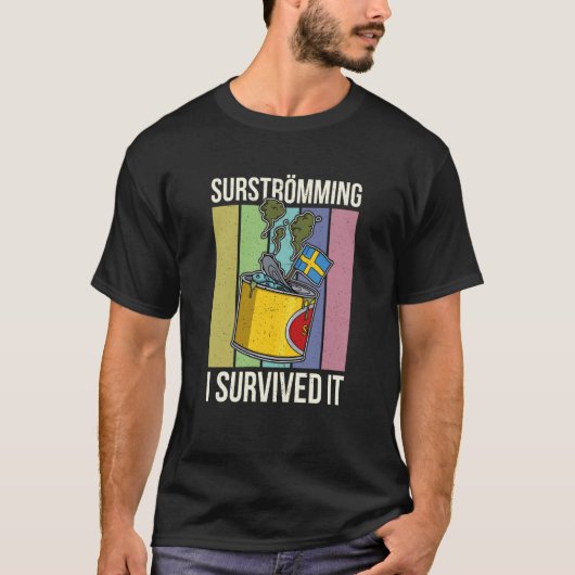 T-shirt Sweden Swedish fish specialty Surstromming puke fi (Devant)