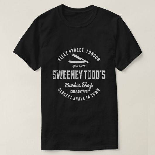 T-shirt Sweeney Todds Barber Shop (Design devant)