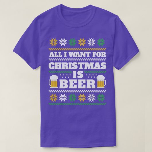 T-shirt Sweer de bière moche (Design devant)