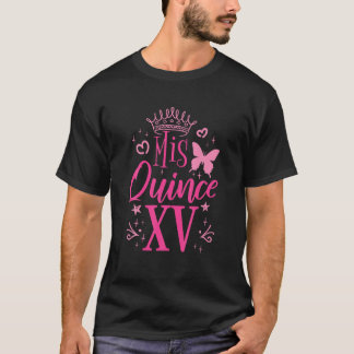 T-shirt Sweet 15 Mexicaine Anniversaire de fête Quinceaner