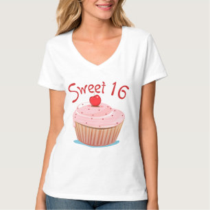 T-shirt Sweet 16 Birthday Cupcake