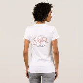T-shirt Sweet 16 rose or moderne parties scintillant typog (Dos entier)