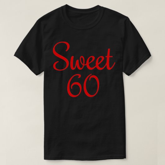 T-shirt Sweet 60 (Rouge) 60e anniversaire (Design devant)