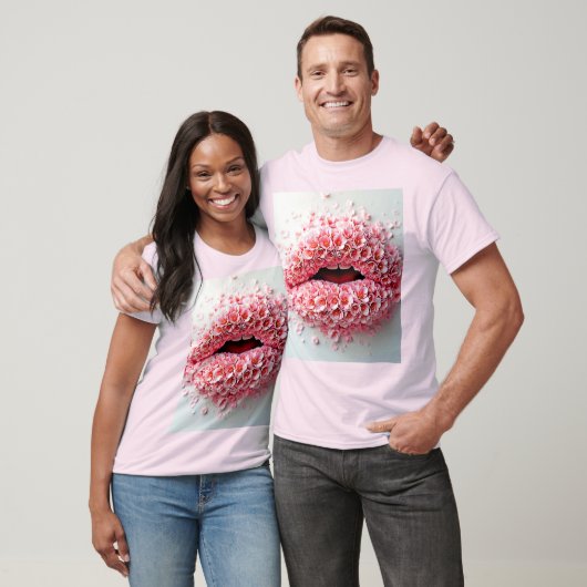 T-shirt Sweet Bloom Lips Art (Unisexe)