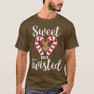 T-shirt Sweet But Twisted Funny Sucre de canne de Noël 171